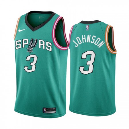Dres San Antonio Spurs Keldon Johnson 3 Nike 2022-23 City Edition Teal Swingman